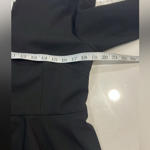 NWT Mina Audin,Defining Couture Craftsmanship,Black Peplum Power Dress,Size 40/8 - Picture 13 of 16